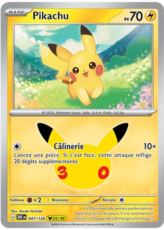 Pikachu #047/128 — 30e Anniversaire