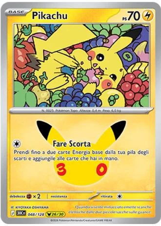 Pikachu #048/128 — 30° Anniversario
