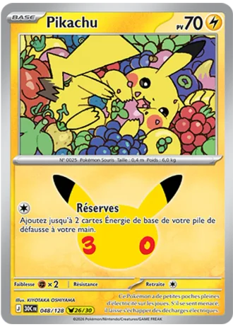 Pikachu #048/128 — 30e Anniversaire