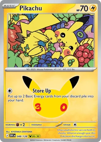 Pikachu #048/128 — 30th Celebration