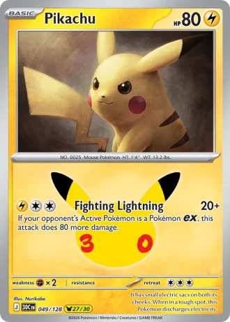 Pikachu #049/128 — 30th Celebration