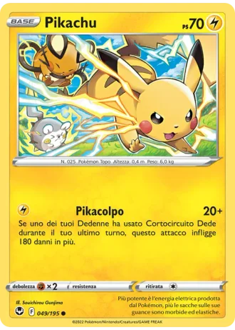Pikachu #049/195 — Tempesta Argentata