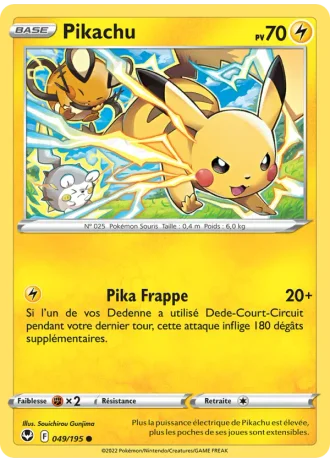 Pikachu #049/195 — Tempête Argentée