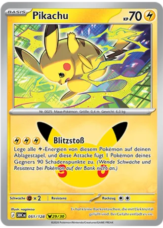 Pikachu #051/128 — 30 Jahre