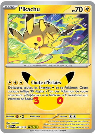 Pikachu #051/128 — 30e Anniversaire