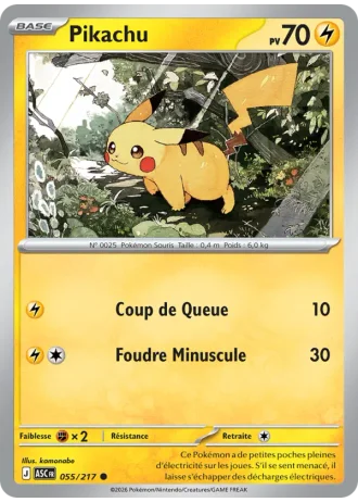 Pikachu #055/217 — Héros Transcendants