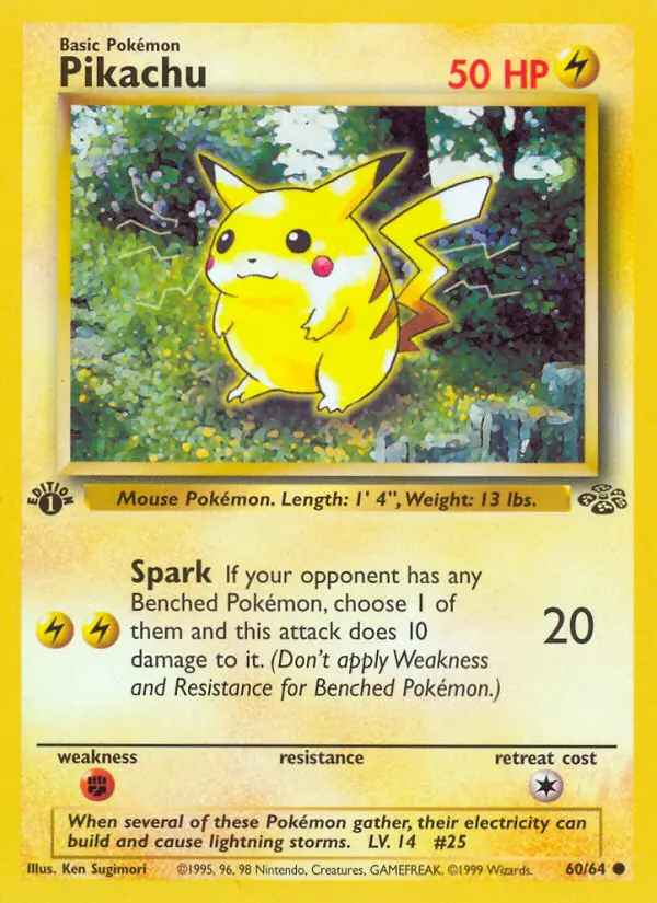 Pikachu (1ª Edizione) #60 — Jungle (1ª Edizione)