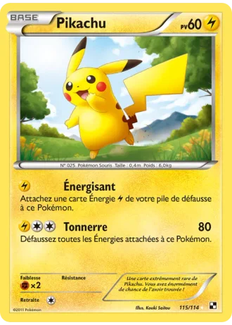 Pikachu #115 — Noir & Blanc