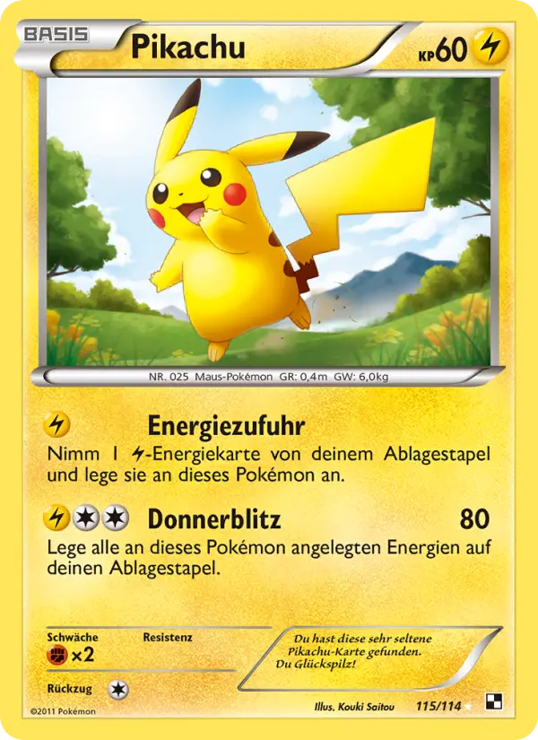 Pikachu #115 — Schwarz & Weiß