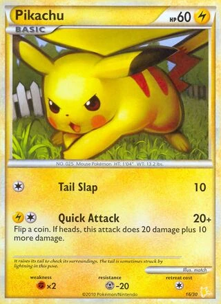 Pikachu #16 — HS trainer Kit (Raichu)