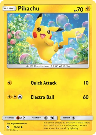 Pikachu #19/68 — Hidden Fates