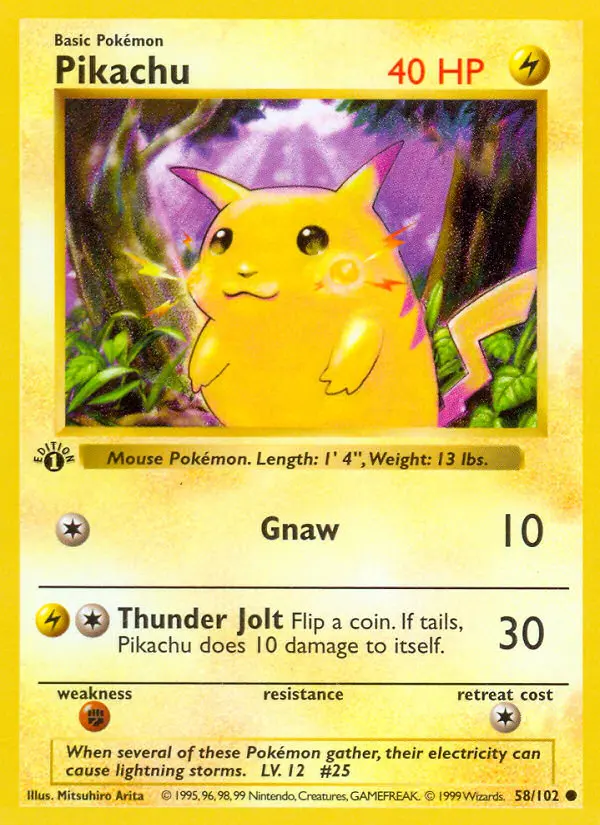 Pikachu (1st Edition) #58 — Base Set (1st Edition)