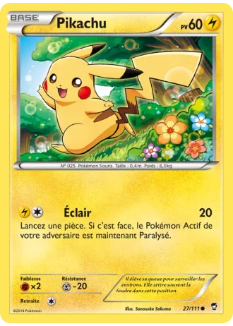Pikachu #27/111 — Poings Furieux