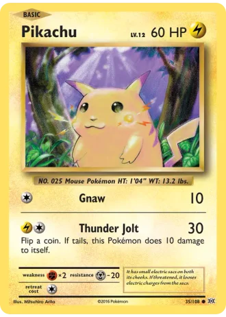 Pikachu #35/108 — Evolutions