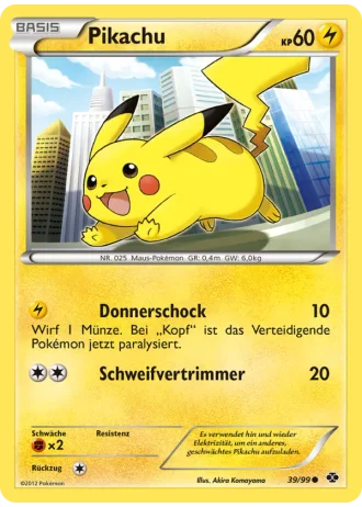 Pikachu #39/99 — Kommende Schicksale