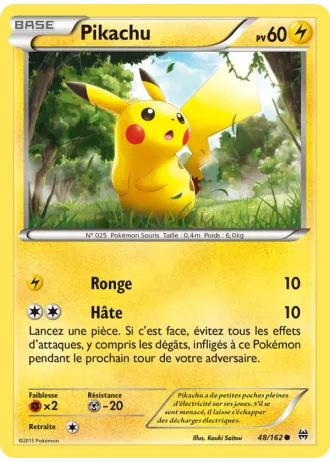 Pikachu #48/162 — Impulsion Turbo