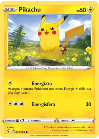 Pikachu #49/203 — Evoluzioni Eteree