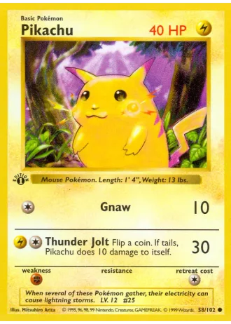 Pikachu #58/102 — Base Set