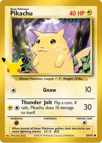 Pikachu #58/102 — Classic Collection (30th Celebration)