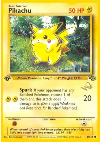 Pikachu #60 — W Promotional