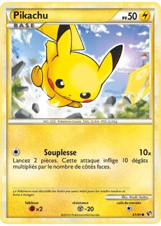 Pikachu #61/90 — Indomptable