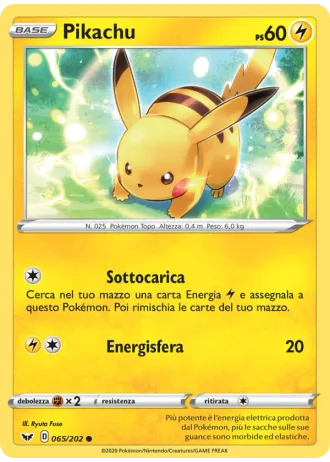 Pikachu #65/202 — Spada e Scudo
