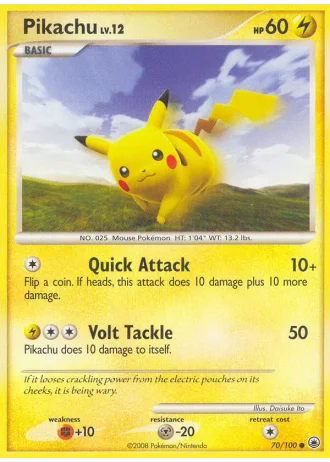 Pikachu #70/100 — Alba Suprema