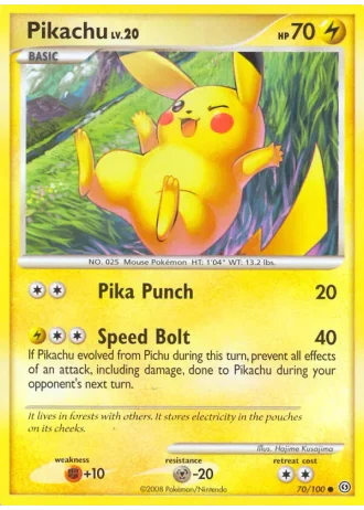 Pikachu #70/100 — Fronte di Tempesta