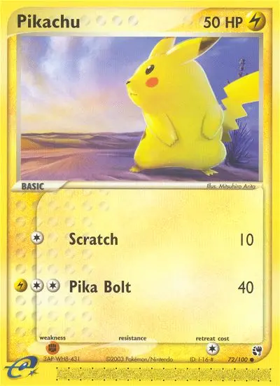 Pikachu #72 — EX Sandsturm