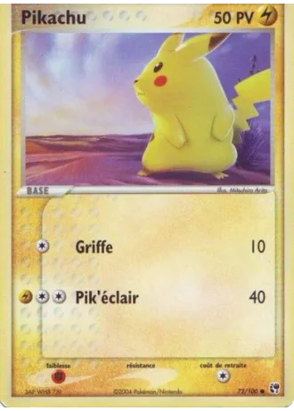 Pikachu #72/100 — EX Tempête de sable
