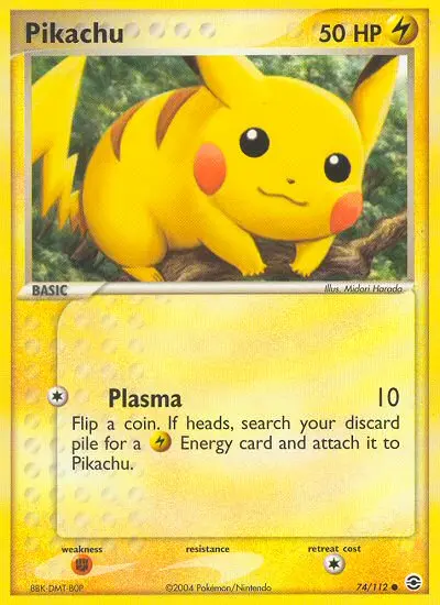 Pikachu #74 — EX RossoFuoco e VerdeFoglia