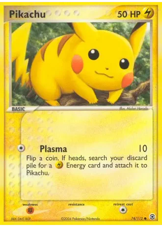 Pikachu #74 — EX RossoFuoco e VerdeFoglia