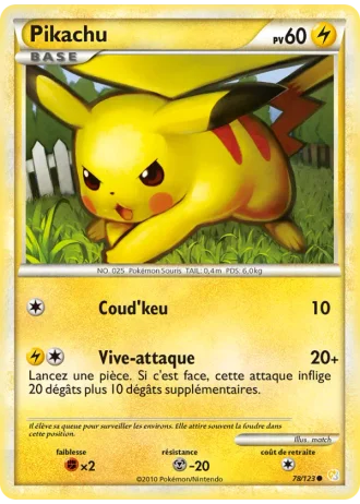 Pikachu #78/123 — HeartGold SoulSilver