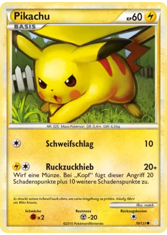 Pikachu #78/123 — Überraschungskalender 2010
