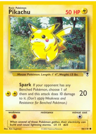 Pikachu #86 — Legendary Collection
