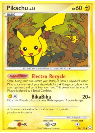 Pikachu #94/123 — Tesori Misteriosi