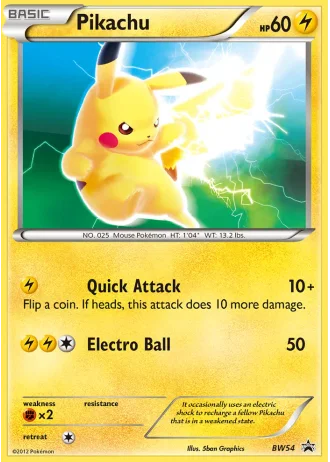 Pikachu BW54 — Black & White Promos