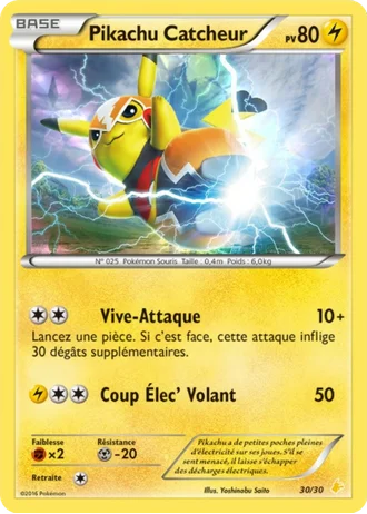 Pikachu Catcheur #30/30 — XY Kit du dresseur (Pikachu Libre)