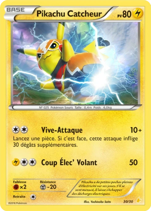 Pikachu Catcheur #30 — XY Kit du dresseur (Pikachu Libre)