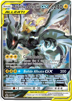 Pikachu e Zekrom GX SM168 — Sole e Luna Promos