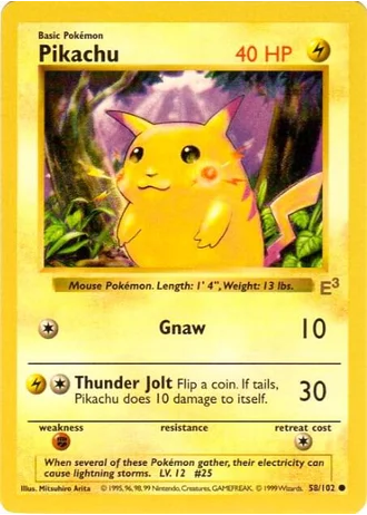 Pikachu (E3 Red Cheeks) — Unnumbered Promos