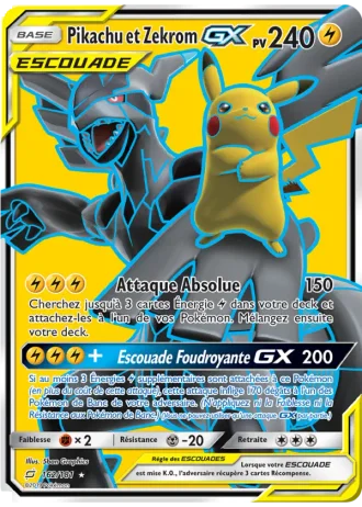 Pikachu et Zekrom GX #162 — Duo de Choc
