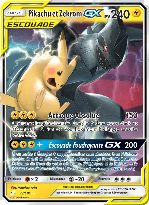 Pikachu et Zekrom GX #33 — Duo de Choc