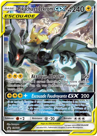 Pikachu et Zekrom GX SM168 — Soleil & Lune Promos