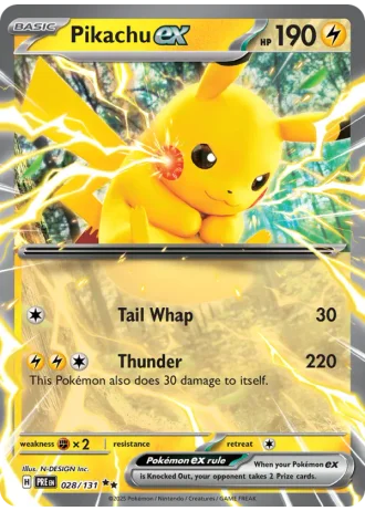 Pikachu ex #028/131 — Prismatic Evolutions