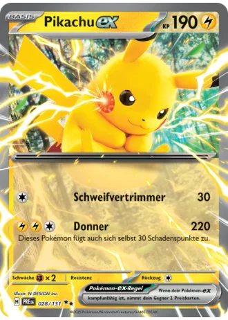 Pikachu ex #028/131 — Prismatische Entwicklungen