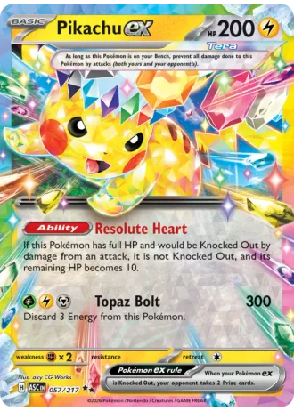 Pikachu ex #057 — Ascended Heroes