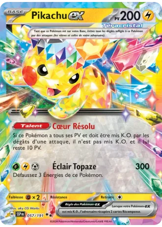 Pikachu ex #057/191 — Étincelles Déferlantes