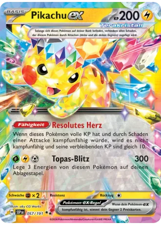 Pikachu ex #057/191 — Stürmische Funken