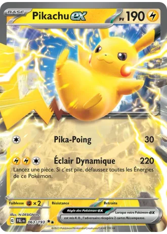 Pikachu ex #063/193 — Évolutions à Paldea